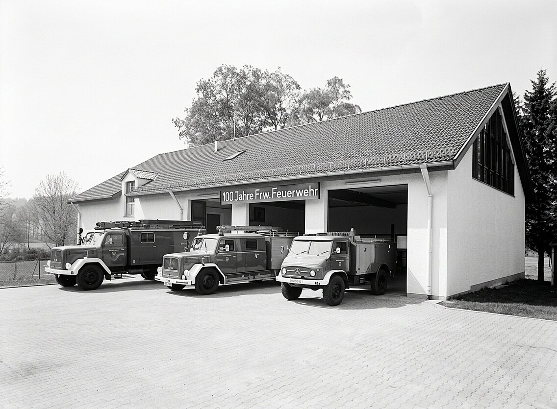 Neunter Neubau, das Gerätehaus der Abteilung Ludwigsfeld in der Dachauer Straße