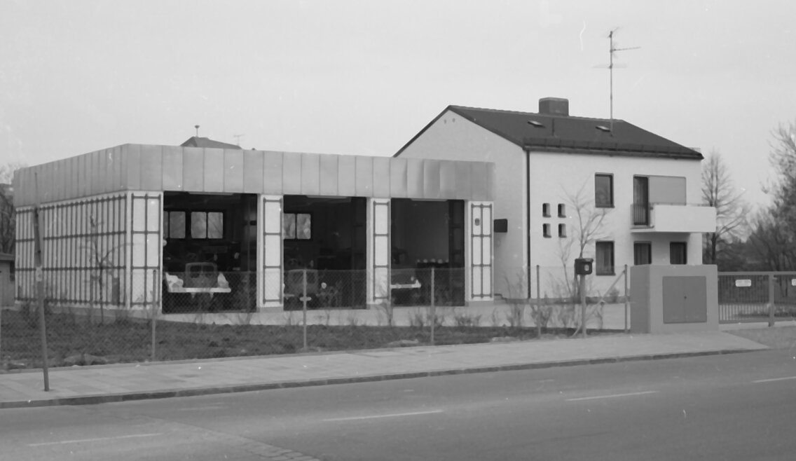 Das Gerätehaus der Abteilung Moosach