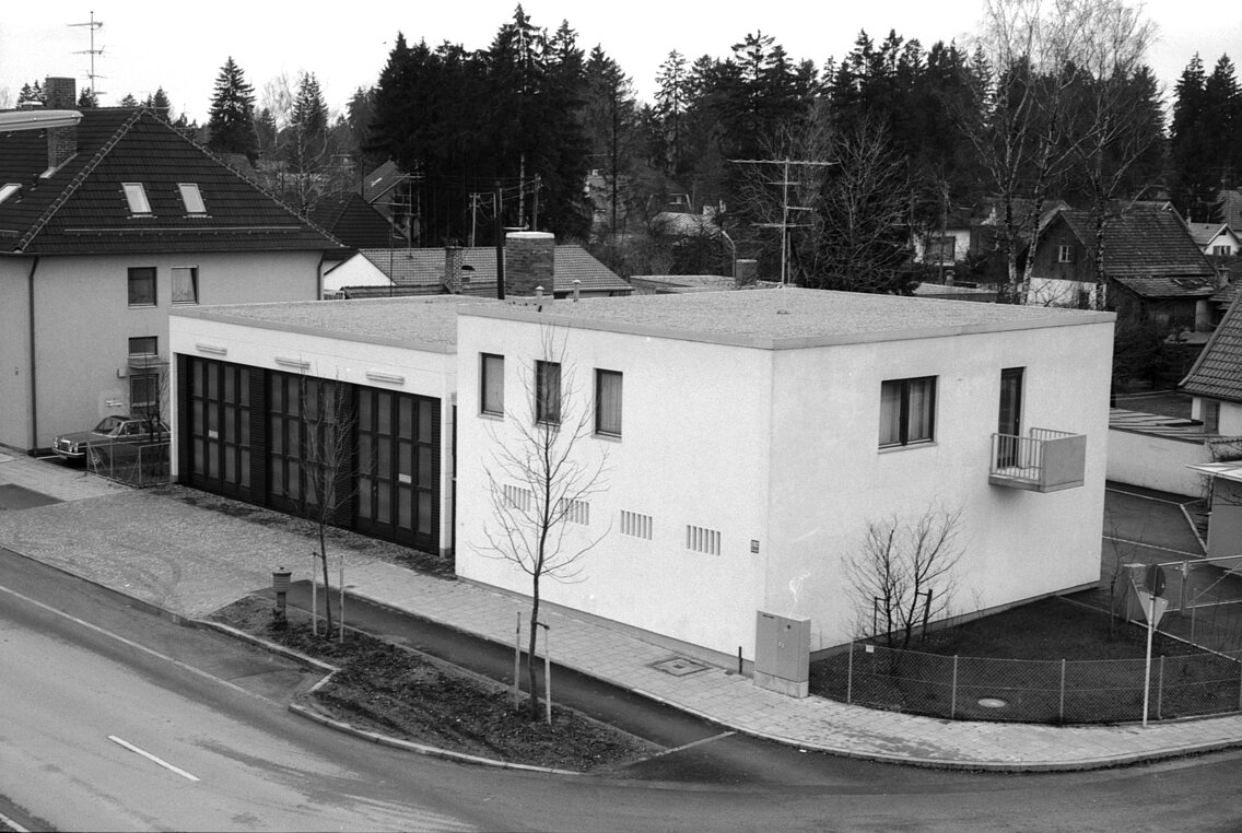 Das neu gebaute Gerätehaus der Löschgruppe Waldtrudering in der Wasserburger Landstraße