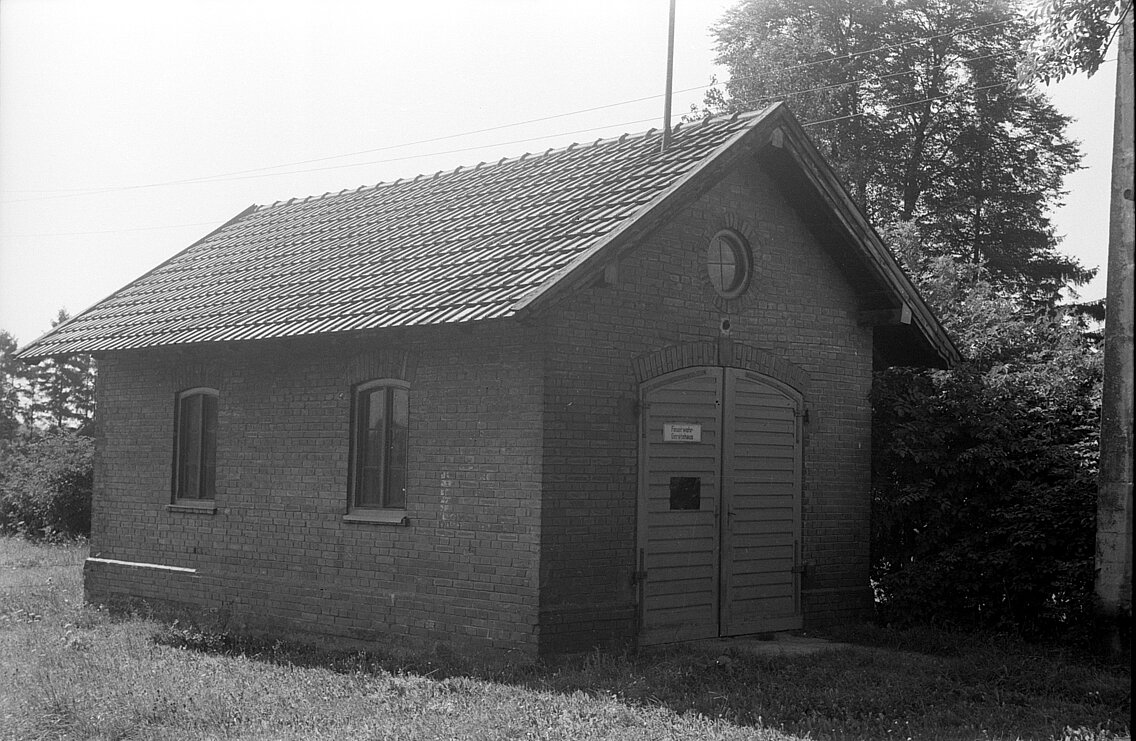Das Ludwigsfelder Gerätehaus im Jahr 1954