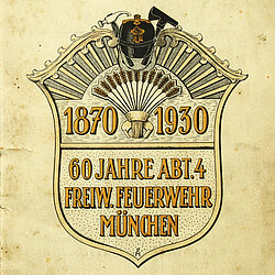 Titelgrafik der Festschrift zu 60 Jahre FF Schwabing