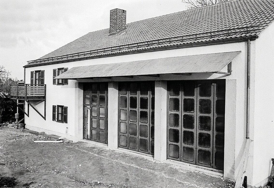 Fünfter Neubau, das Gerätehaus der Abteilung Forstenried in der Forstenrieder Allee