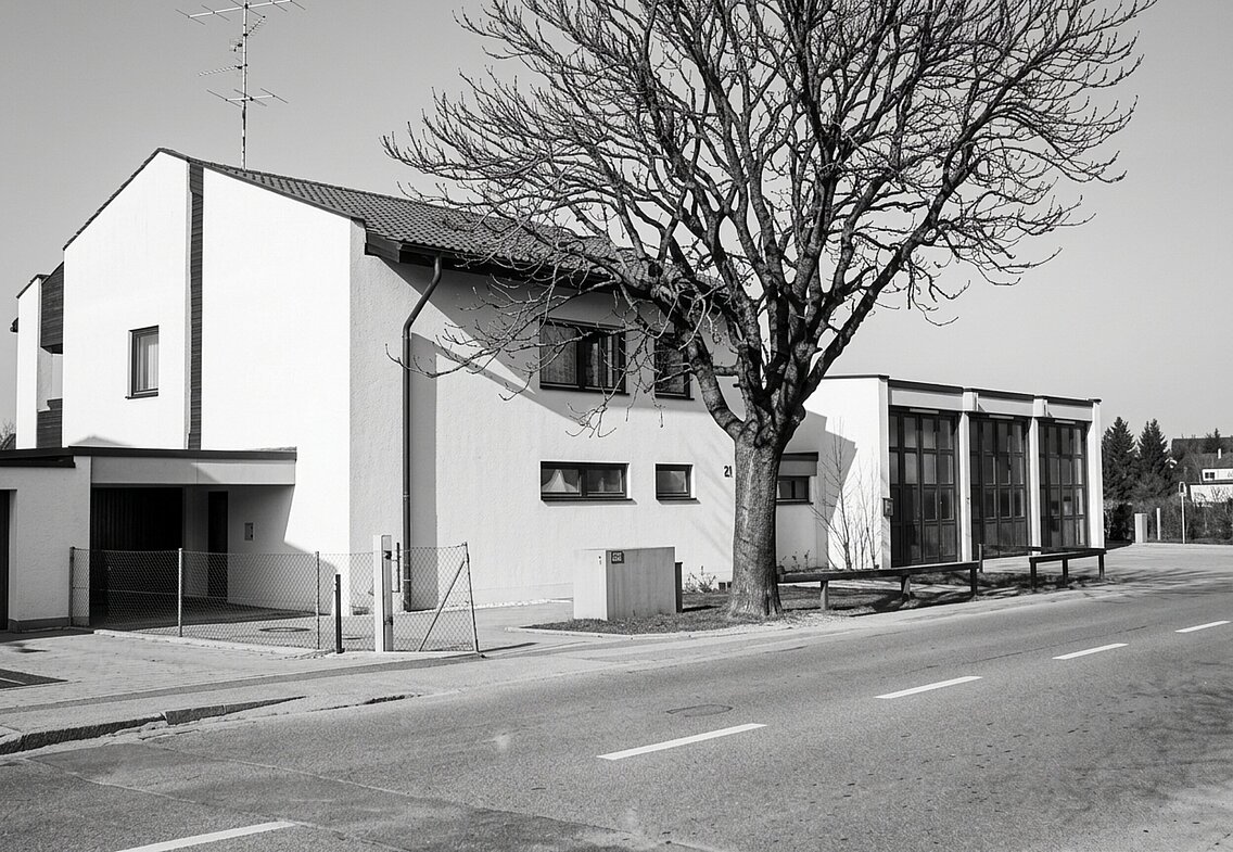 Vierter Neubau, das Gerätehaus der Abteilung Michaeliburg in der Bajuwarenstraße