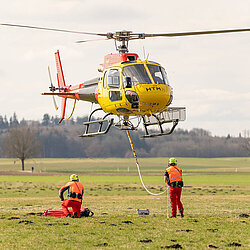 Übung zur Waldbrandbekämpfung mittels Hubschrauber © Flo Steinweg